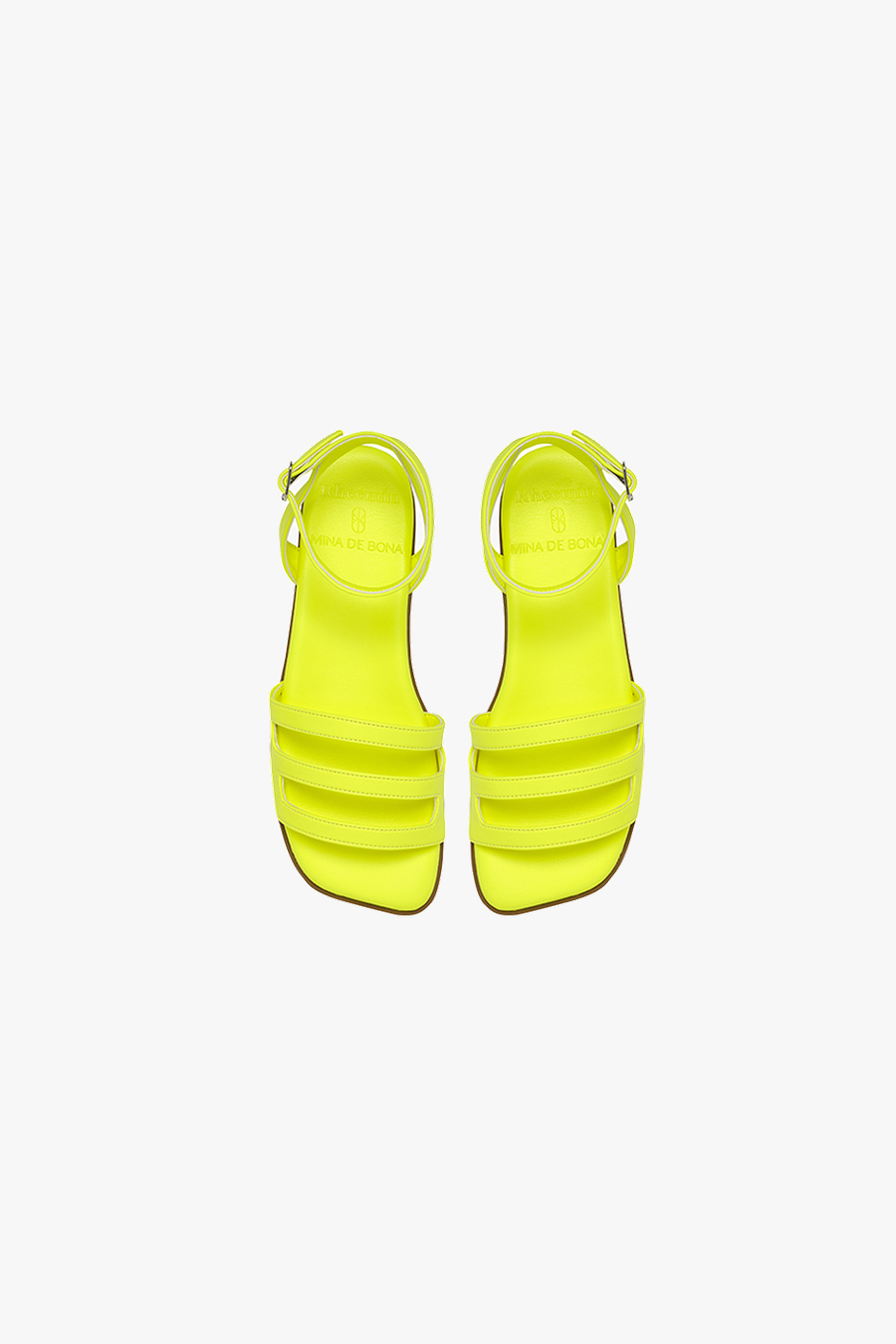 MINA DE BONA ← collaboration / #3 - THREE STRAP SANDLE - NEON YELLOW